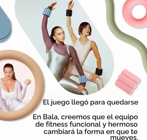 Vista 5 de Bala Bangles & Bala Bars - Equipo de entrenamiento en casa, color carbón
