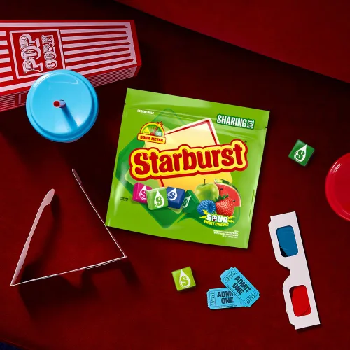 Vista 9 de STARBURST - Caramelos masticables agrios masticables de frutas, tamaño compartido resellable, bolsa de 15.6 onzas