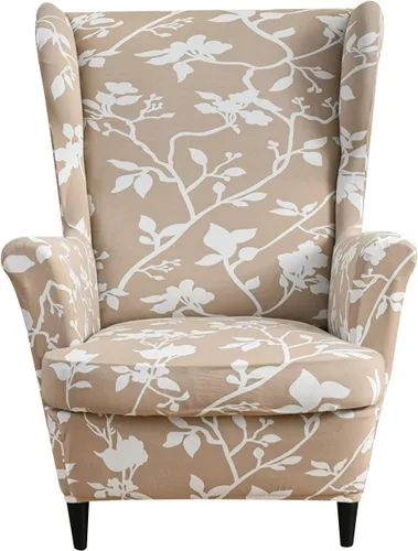 Vista 134 de Eco-Ancheng Funda para silla Wingback, 2 piezas, respaldo de ala, fundas de elastano para sillón con respaldo de ala, fundas para sillón con parte
