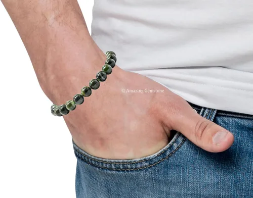 Vista 621 de Amazing Gemstone Crystal Bracelet for Women Men's Gifts - Protection Healing Crystal Bracelet - 8mm Gemstone Beaded Stretchable Bracelet Pulseras