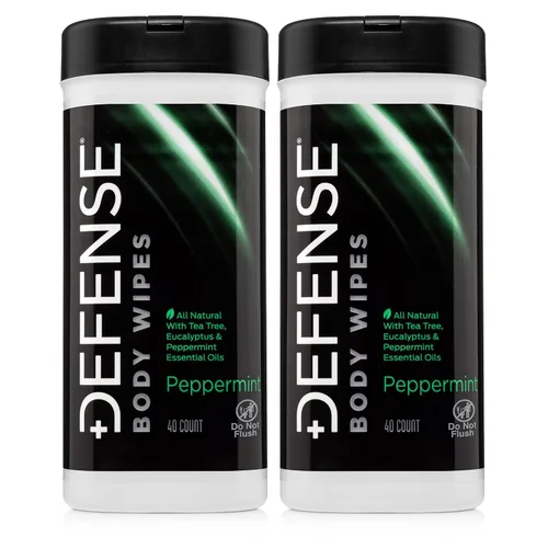 Vista 10 de Defense Soap Toallitas corporales de menta natural con aceite de árbol de té Lucha, combate, camping, gimnasio, toallitas de ducha para hombres