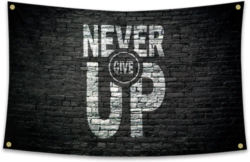 Vista 8 de Bandera inspiradora con citas motivacionales, tapiz decorativo de pared de 3 x 5 pies, dormitorio universitario, gimnasio, oficina, decoración