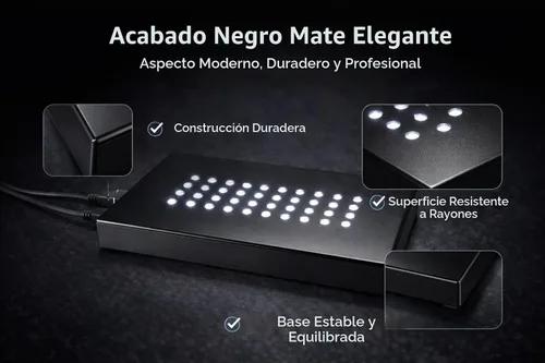 Vista 5 de 36 Base iluminada con luz blanca LED para arte de vidrio - Exhibición de cristal, base acrílica iluminada, jarrón de vidrio para soporte de centro
