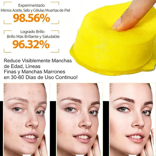 Vista 5 de Almohadillas limpiadoras de cúrcuma y ácido kójico, 20 unidades, manzanilla para manchas oscuras, tono de piel uniforme, almohadillas faciales