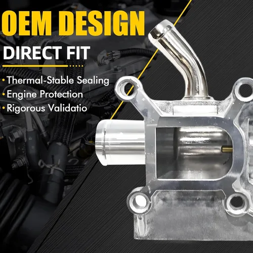 Vista 6 de Salida de agua refrigerante de motor de aluminio mejorada compatible con MAZDA 3 5 6 CX-7 Ford Focus C-MAX Mondeo Mk III IV Galaxy S-MAX 2003-2015