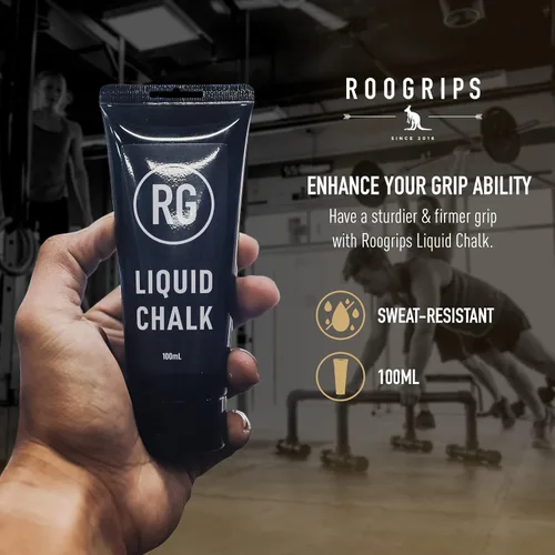 Vista 2 de RooGrips Mejora de agarre de tiza líquida, tiza de mano para levantamiento de pesas, gimnasia y entrenamiento, sin ensuciar, de larga duración