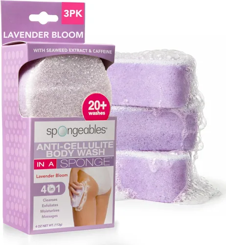 Vista 21 de Spongeables Jabón Corporal Anticelulítico en una Esponja de Más de 20 Lavados, Aloe Fresco, 1 Unidad Verde aloe