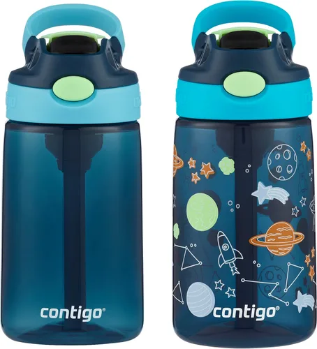 Vista 35 de Contigo Aubrey - Botella de agua para niños, paquete de 2, 20 onzas, azalea/jade y frambuesa azul. Azalea, tapa a prueba de derrames, apta