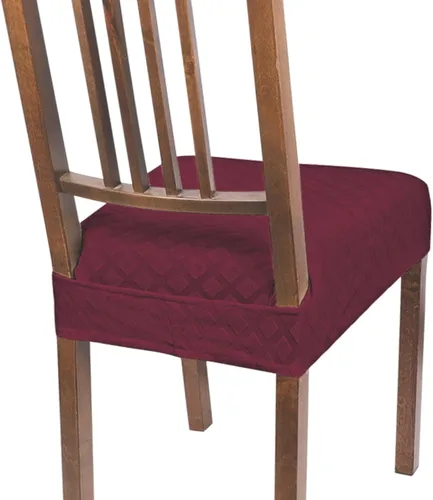 Vista 56 de SearchI Juego de 2 fundas de asiento elásticas para sillas de comedor, suaves, extraíbles y lavables, para sillas de comedor, protector de asiento