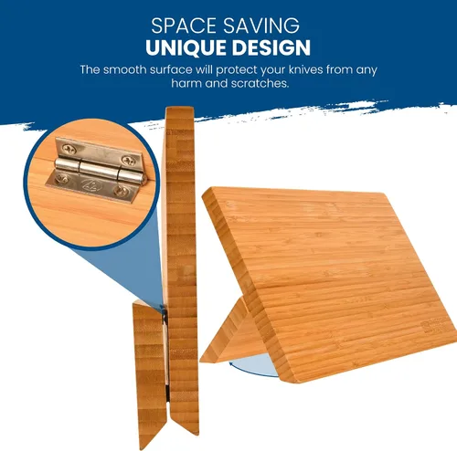 Vista 6 de Chef's Vision Bloque magnético para cuchillos, bambú, elegante soporte magnético para cuchillos de cocina, elegante exhibición de cuchillos de pie