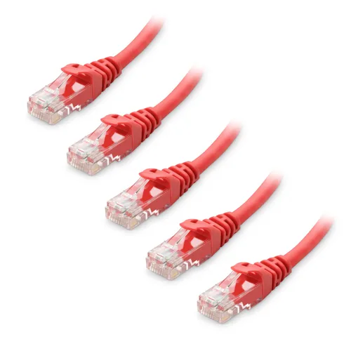 Vista 15 de Cable Matters Paquete de 5 cables Ethernet Cat 6 cortos sin enganches de 10 Gbps, cable Cat 6, cable Cat6, cable Ethernet, negro 24 AWG cobre