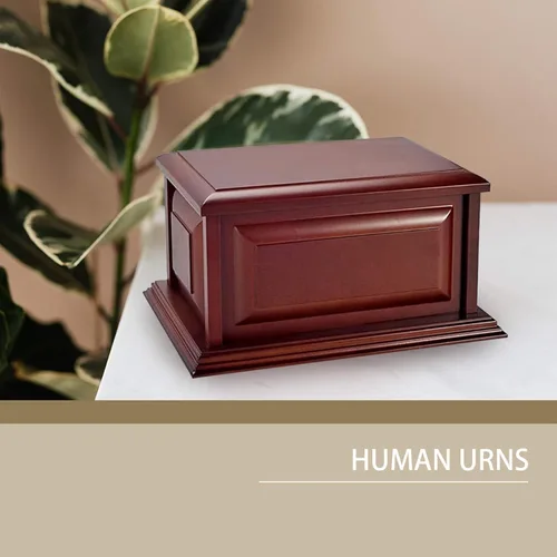 Vista 6 de Urna de madera, urnas de madera profesionales para cenizas humanas para adultos, urnas de cremación (MDF)