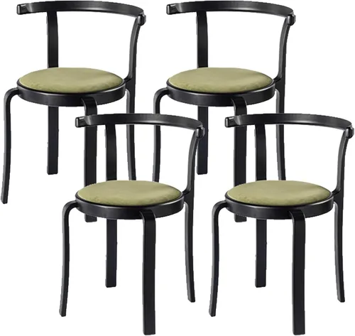 Vista 16 de Sillas de comedor de madera, silla de comedor tapizada, sillas de cocina apilables, asiento de tocador para comedor, sala de estudio, sala de estar