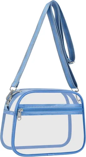 Vista 22 de Bolsa transparente para eventos de estadio, bolsa transparente para mujer, bolsa cruzada, correa de hombro ajustable para conciertos, deportes