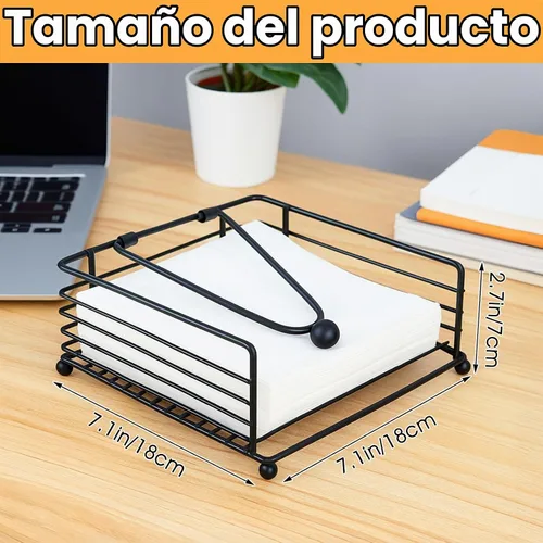 Vista 7 de 3 servilletas para servilletas de papel, servilletas planas negras, dispensador de servilletas de metal para mesas de cocina, granja, cena, al aire