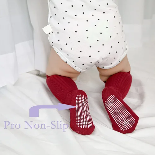 Vista 2 de CozyWay Non-Slip Knee-High Socks, Ultra-Soft Grippy Socks for Baby and Toddler Girls, Boys and All Little Ones