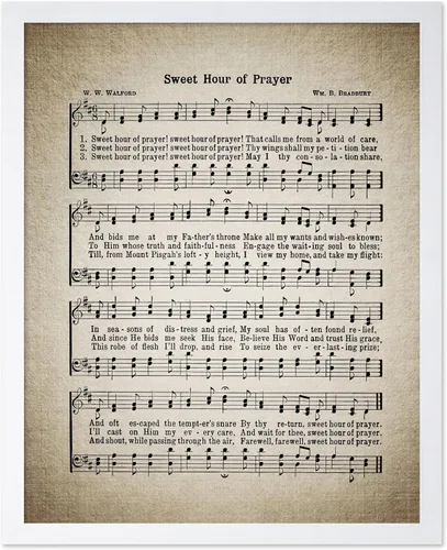 Vista 36 de Poster Master Póster de partitura de música vintage, impresión de himno retro, regalo para músico, amigo, "How Great Thou Art, himno, verso