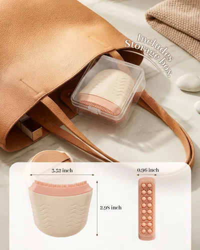 Vista 5 de Silicone Lymphatic Contour Face Brush, Face Brush for Lymphatic Drainage Almond