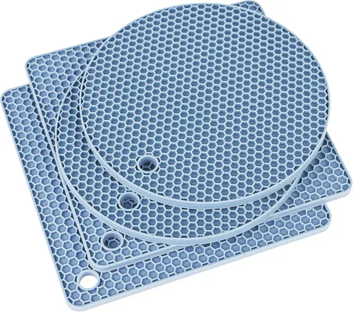 Vista 8 de Salvamanteles de silicona para platos calientes, soportes de silicona para ollas de cocina, salvamanteles para cocina, salvamanteles para ollas