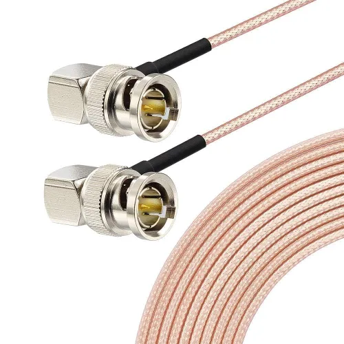 Vista 13 de Superbat HD-SDI 3G SDI Cable 1ft 75 Ohm RG179 BNC Cable de vídeo en ángulo recto Thin Short Low loss Flexible SDI Cable for HD-SDI/3G-SDI/4K/6K