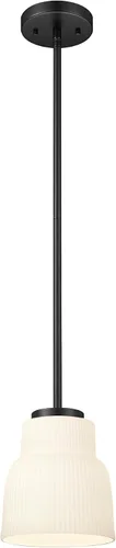 Vista 17 de FEMILA Lámpara Colgante Dorada, Accesorios de Iluminación Colgante de 4", Iluminación para Isla de Cocina, Vidrio Martilleado, Base E26, 4FY86MIL BG