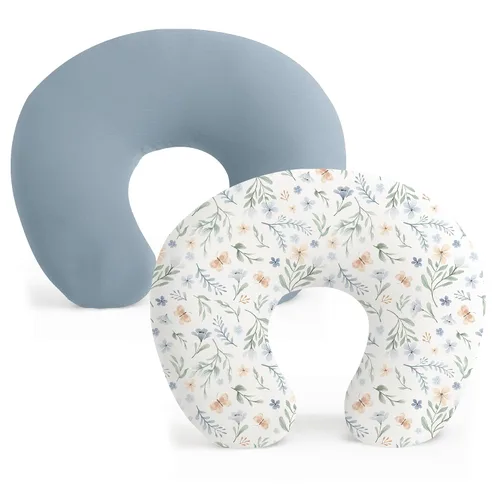 Vista 8 de Konssy Paquete de 2 Fundas para Almohada de Lactancia, Funda de Lactancia Elástica y Suave para Amamantar, Funda de Almohada para Bebés Niñas Niños