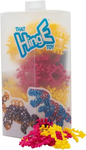 Vista 8 de That Hinge Toy - Juego de 82 piezas azul + rosa, animal + más juguete de construcción STEM