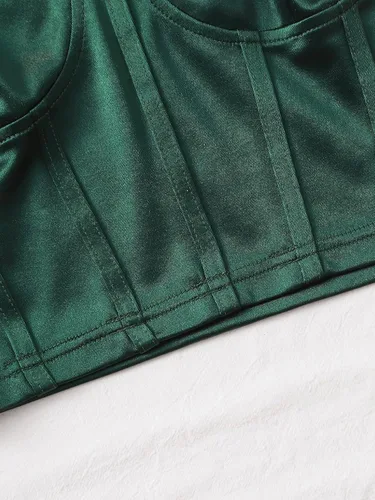 Vista 5 de Romwe Camiseta corta sin mangas con tirantes delgados para mujer