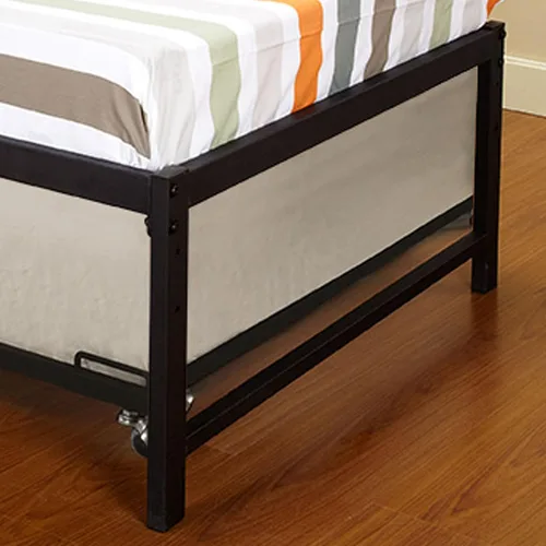 Vista 7 de Kings Brand Furniture - Cama de día de tamaño individual de metal negro (sofá cama) con nido enrollable
