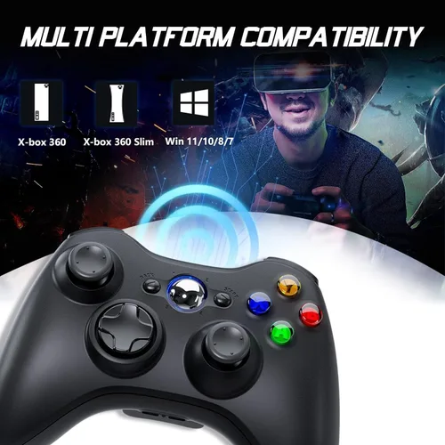 Vista 7 de Prodico Xbox 360 Wireless Controller 2 Pack, 2.4G Wireless Controller for Xbox 360 & Slim PC Windows 7