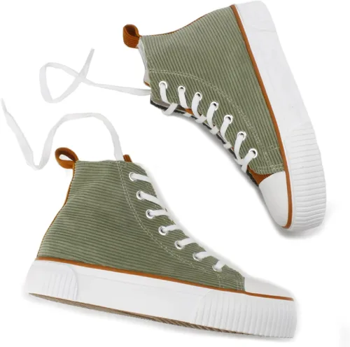 Vista 4 de PepStep Women's Fashion Platform High Top Sneakers, Cute Corduroy or Faux Lamb's Fur UpperMemory Foam Insole,Trendy Slim Shoe Lace
