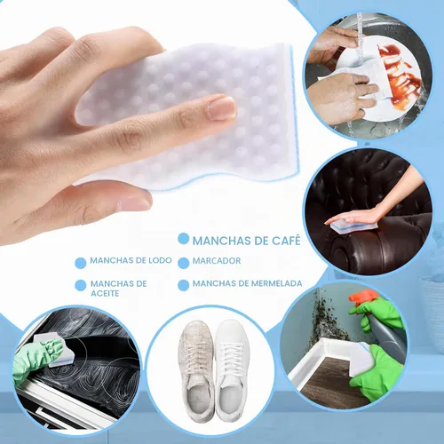 Vista 3 de SiliFine Magic - Borrador de esponja extra duradero de 3 capas de densidad, almohadillas de limpieza a granel gruesas y duraderas para baño, cocina