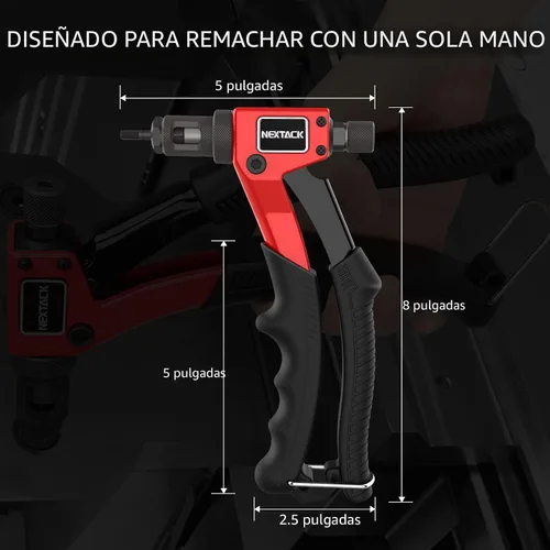 Vista 4 de NEXTACK Kit de herramientas de tuerca remachable con una broca escalonada y 80 Nutserts para espacio reducido, juego de herramientas Rivnut de 8