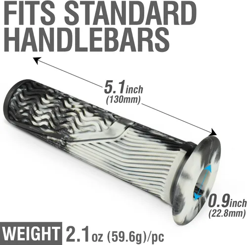 Vista 5 de Marque Empuñaduras de scooter MTB BMX, empuñaduras de bicicleta para manillar para barras rectas planas como BMX, MTB, scooter; agarre
