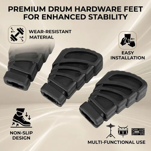 Vista 2 de 3 piezas de soporte de platillo, patas de goma de repuesto para protectores de suelo de hardware único (WC10)