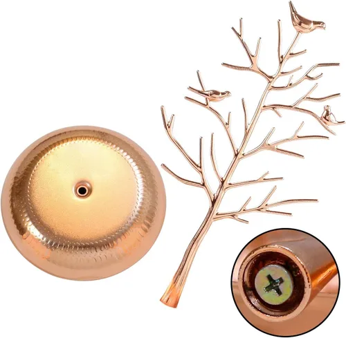 Vista 7 de AUTODECO 3 piezas de organizador de árbol de joyería retro para collares y aretes, soporte de árbol, joyería, árbol, gran regalo para mujeres