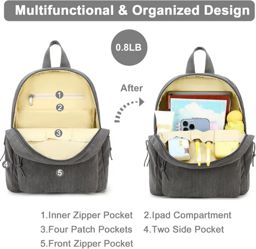 Vista 4 de Mini mochila para niñas resistente al agua pequeña mochila bolso de hombro para mujeres adultos niños viaje escolar