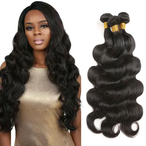 Vista 101 de Color 30 paquetes de cabello humano marrón onda del cuerpo paquetes 8 10 12 pulgadas brasileño virgen Remy extensiones de cabello humano doble trama