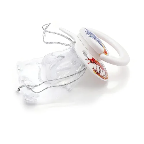 Vista 4 de Chupete de gran tamaño para la ansiedad: lindo escudo grande Paci para dormir - Maneja Binky con clips para chupete