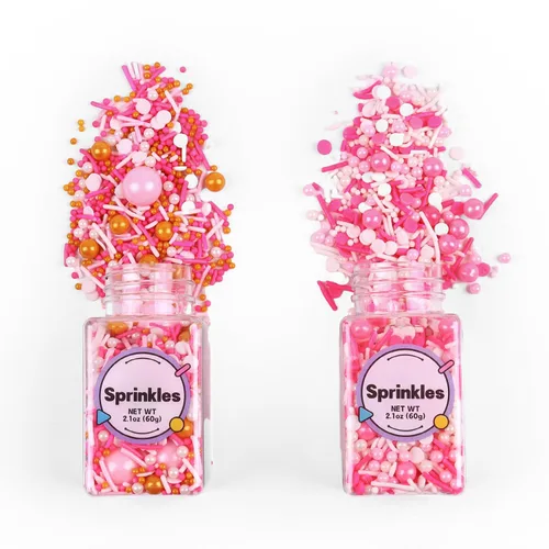 Vista 22 de Chispas comestibles de Navidad para hornear, chispas de Navidad, chispas de nonpareils, chispas rojas y verdes para galletas, magdalenas, fresas