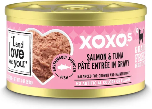 Vista 11 de I and love and you XOXOs - Alimento húmedo para gatos, pollo + paté de atún, sin granos, sin relleno, paquete de 24 latas de 3 onzas