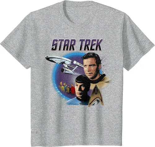 Vista 32 de Star Trek Original Series Vintage Enterprise T-Shirt Baby Blue