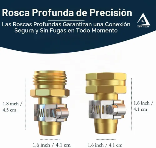 Vista 8 de DBR Tech® Kit de reparación de manguera de jardín de 5/8" y 3/4" Reparador y conjunto de conectores de manguera de metal resistente a prueba