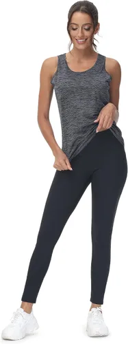 Vista 5 de TACVASEN Camiseta sin mangas para mujer, ligera, atlética, para yoga, cuello redondo, para ejercicio, fitness, para entrenamiento