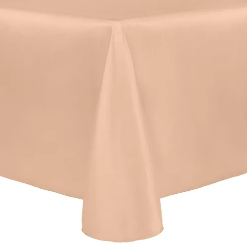 Vista 4 de Ultimate Textile Majestic - Mantel ovalado reversible Shantung Satin (60 x 144 pulgadas), color amarillo claro
