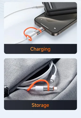 Vista 6 de mcdodo Adaptador Lightning hembra a USB C macho de 60 W Lightning a Tipo-C, compatible con carga y transferencia de datos para iPhone 15 16