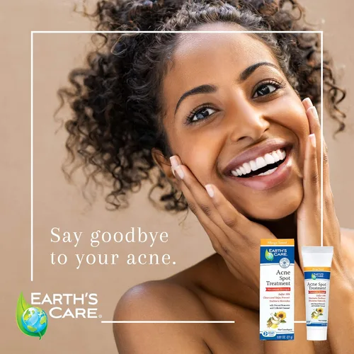 Vista 6 de Earth's Care Tratamiento de manchas para el acné - Medicamento en crema de azufre al 10% para eliminar el acné quístico, espinillas y puntos negros