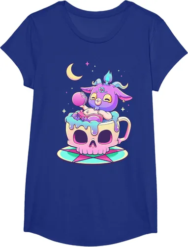 Vista 69 de Kawaii Pastel Goth Cute espeluznante Pentáculo Baphomet - Camiseta de cabra, Negro