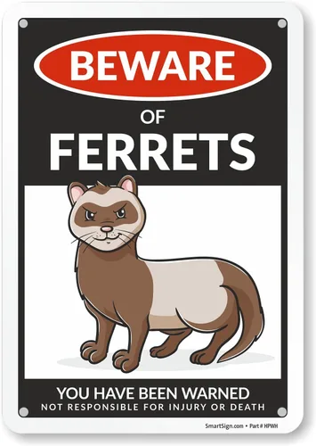 Vista 20 de SmartSign Funny Beware Of Bearded Dragons - Letrero de advertencia de 10 x 7 pulgadas, aluminio laminado sin óxido de 40 mil, letreros de metal