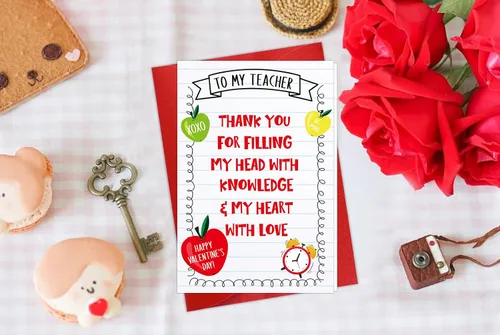 Vista 2 de FLYAB Tarjetas de feliz día de San Valentín para profesores, agradecimientos, profesores, tarjetas de San Valentín, tarjetas de felicitación de San